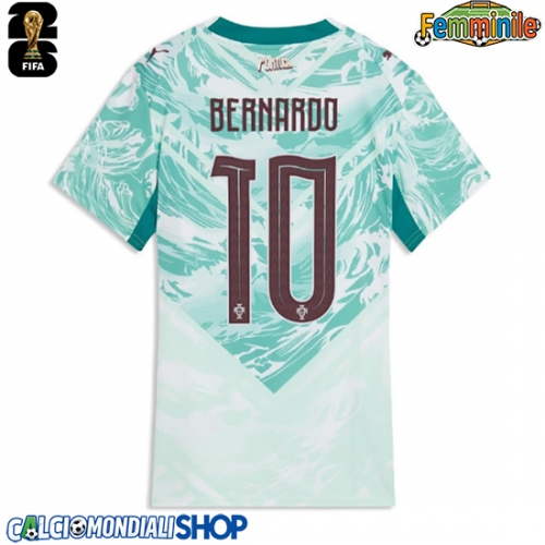 Maglie da calcio Portogallo Bernardo Silva #10 Seconda Maglia Femminile Mondiali 2026  Manica Corta